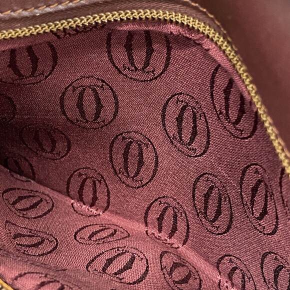 Cartier Must Shoulder Bag, Leather, Bordeaux, Women's - Picture 10 of 11